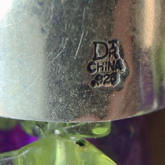 Signed Jay King DTR Amethyst Peridot Sterling Silver Multi Strand Necklace - Picture 15 of 16